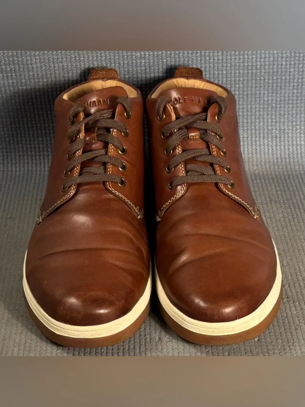 Cole Haan Vartan 2.0 Chukka Boots Brown Leather Shoes Lace Up C32238 Men Size 12